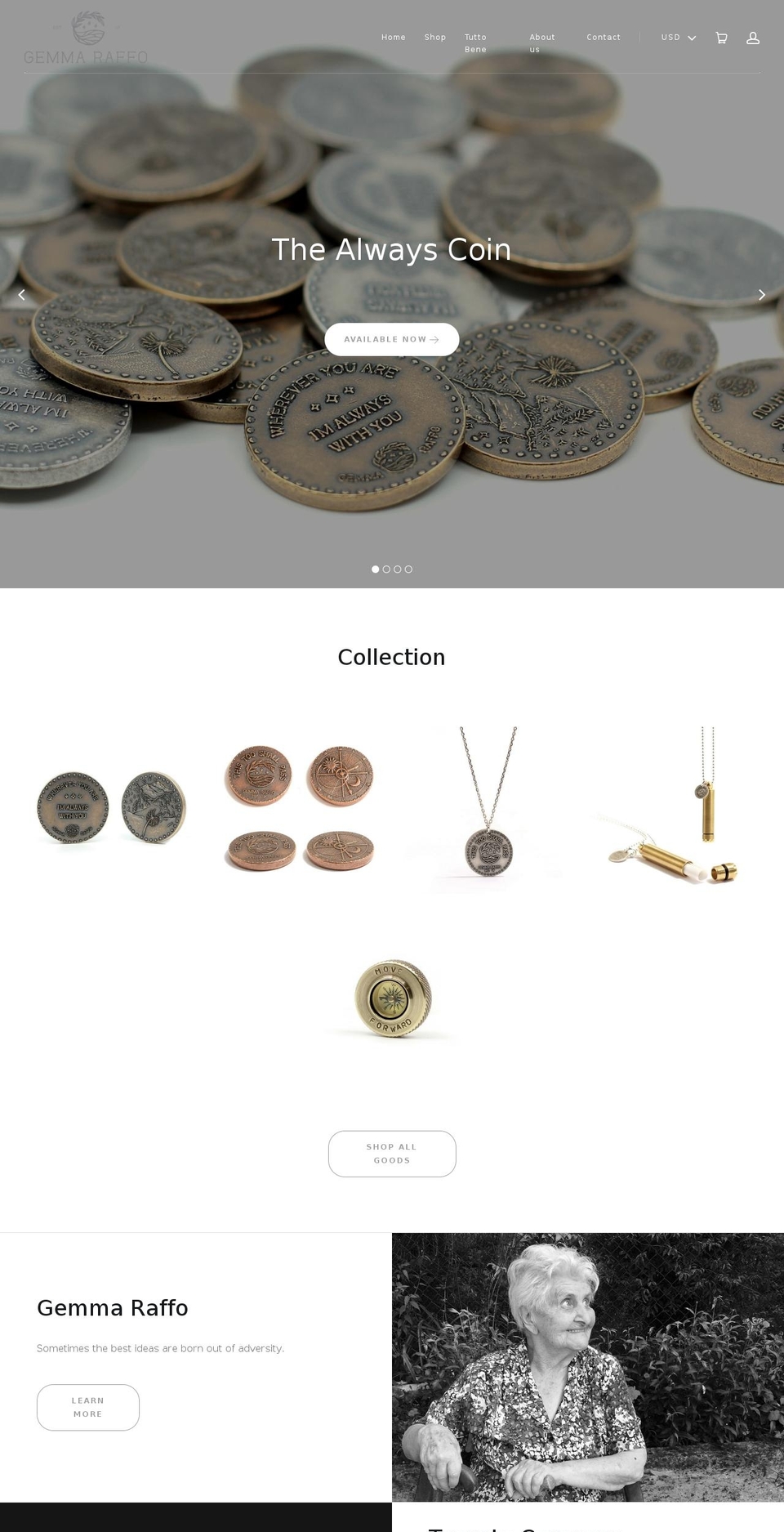 gemmaraffo.com — Shopify storefront screenshot