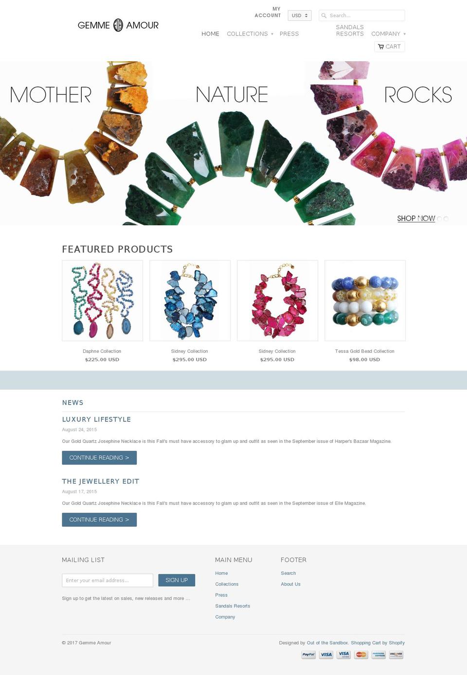 gemmeamour.com shopify website screenshot