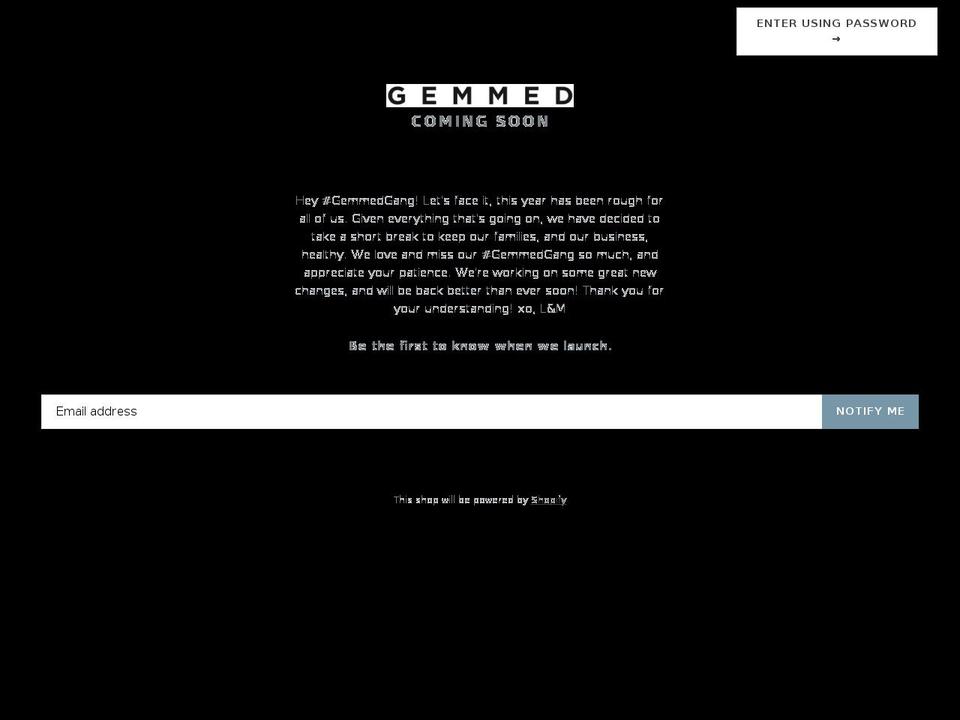 gemmed.co shopify website screenshot