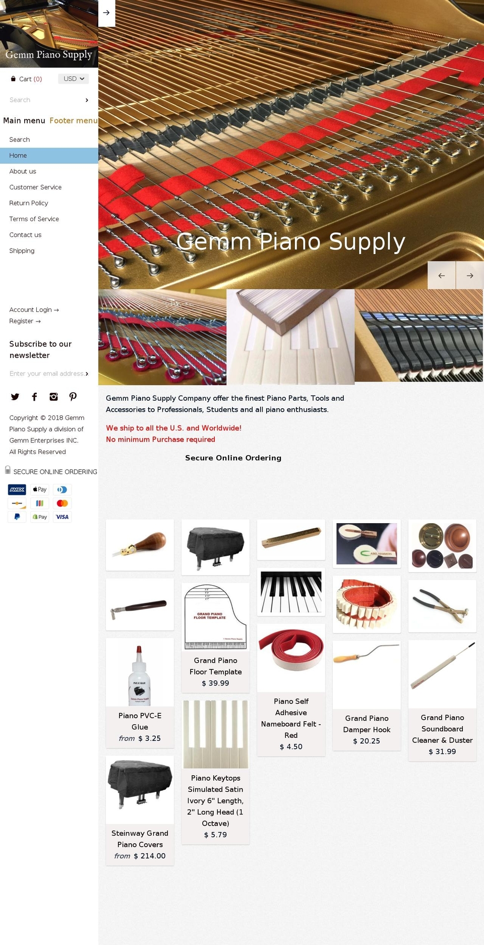 gemmenterprisesllc.com — Shopify storefront screenshot