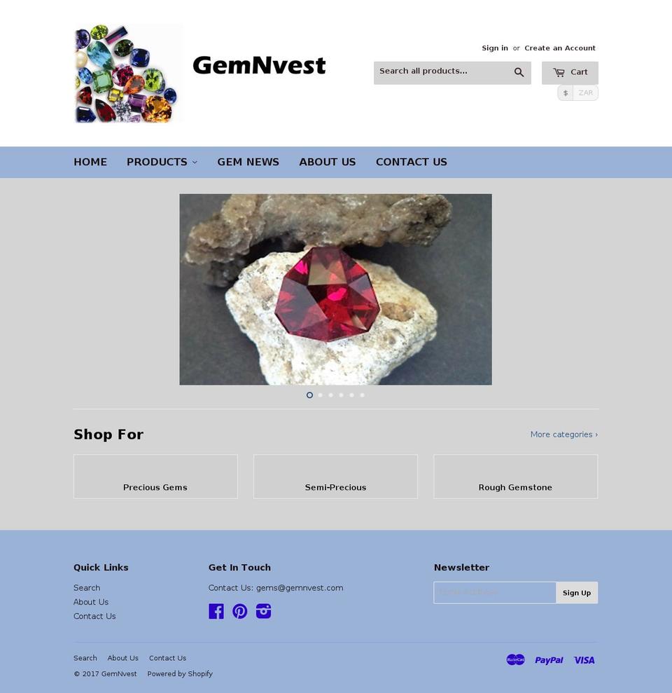 gemnvest.com shopify website screenshot