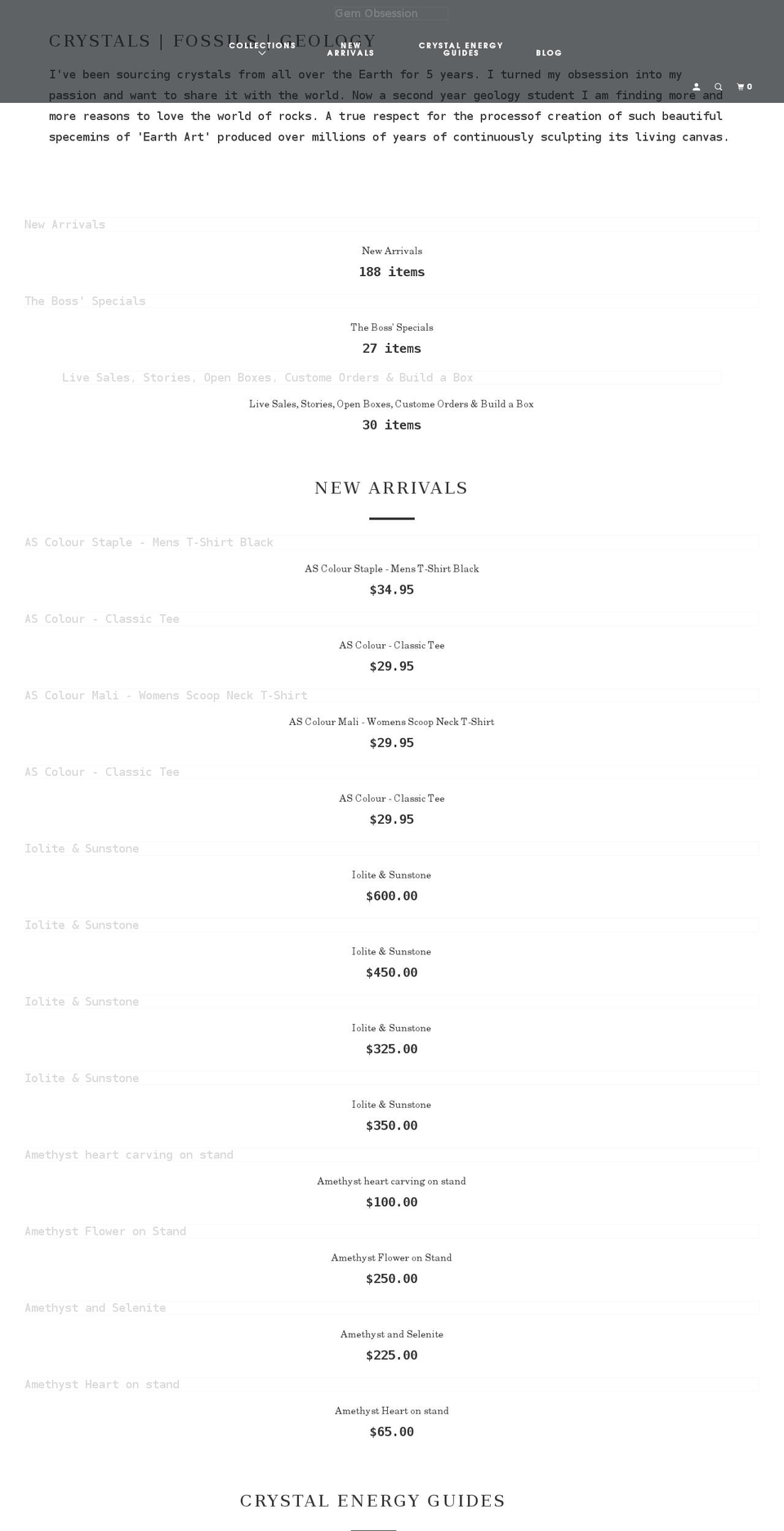 gemobsession.com.au shopify website screenshot