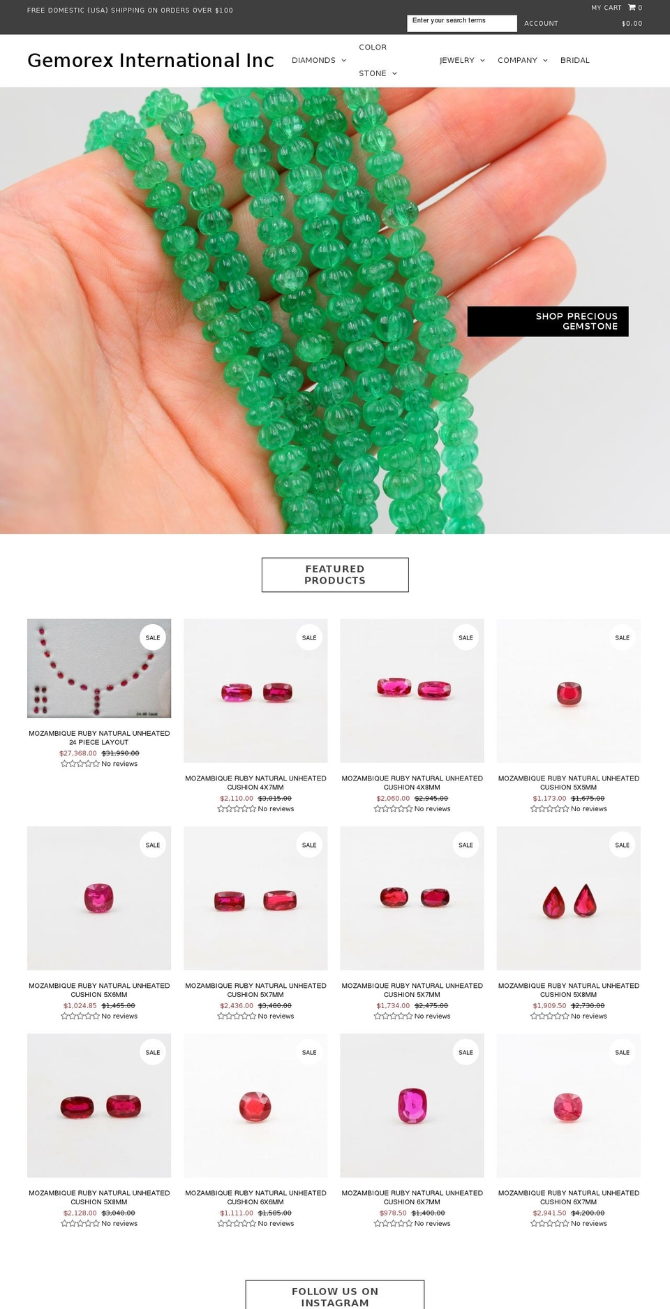 gemorex-online.com shopify website screenshot