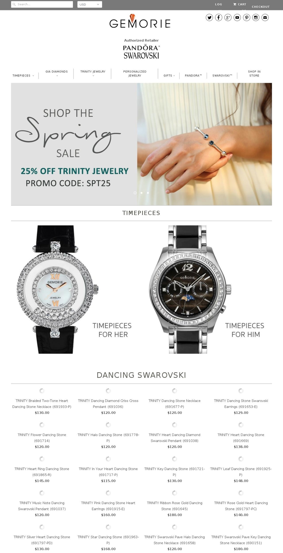 gemories.com shopify website screenshot