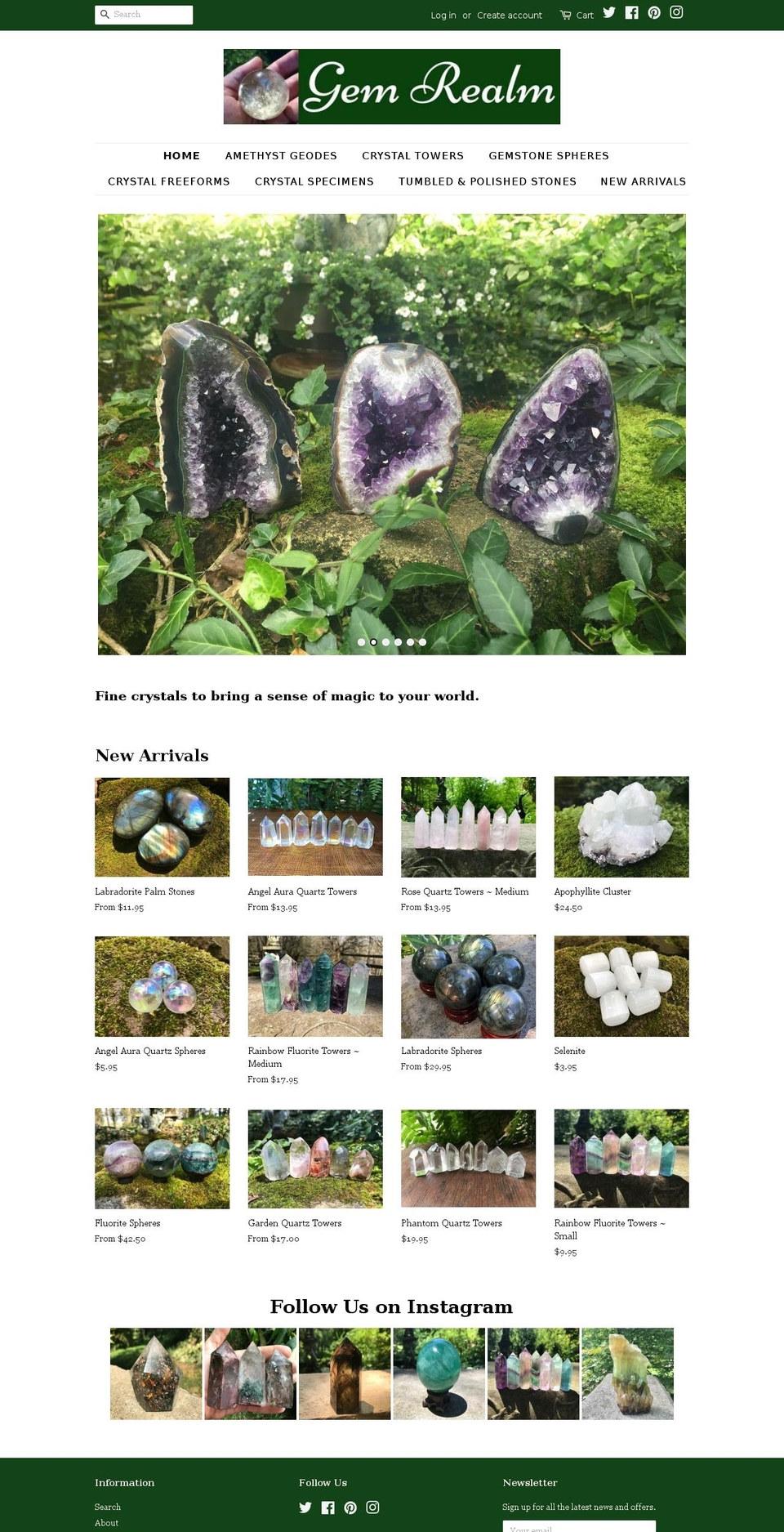 gemrealm.com shopify website screenshot
