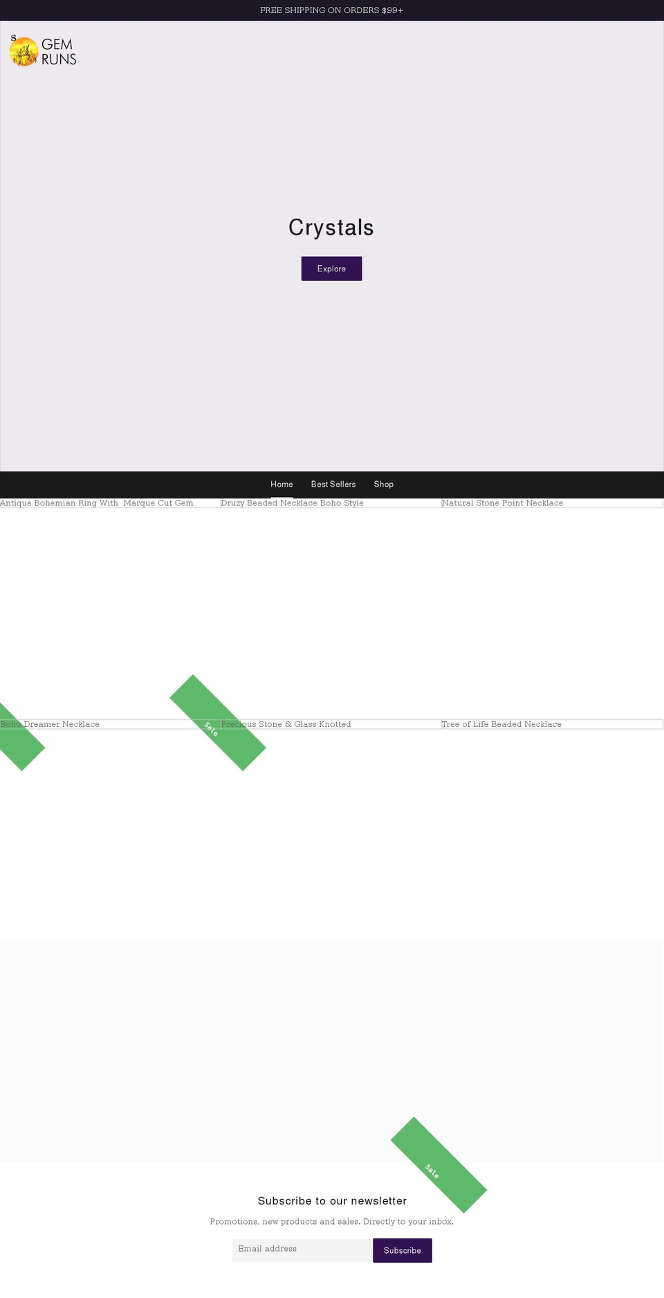 gemruns.com shopify website screenshot