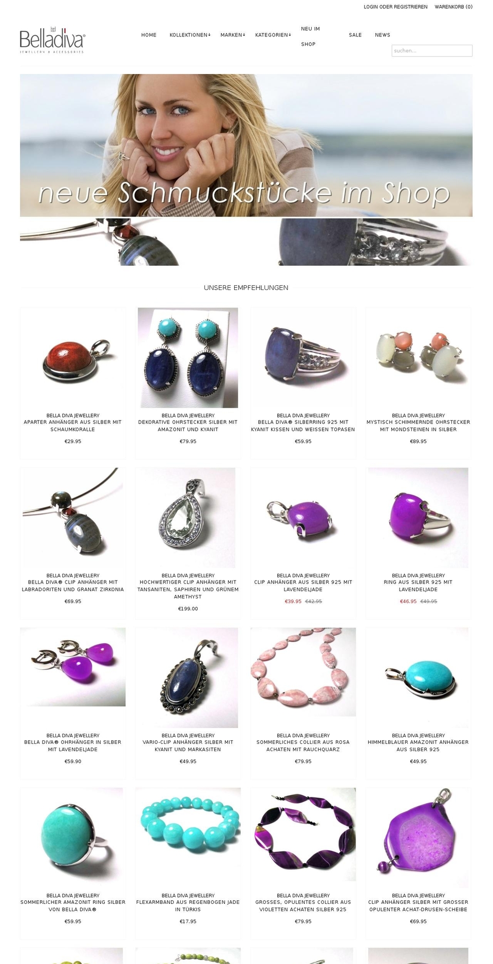 gems-jewels.de shopify website screenshot