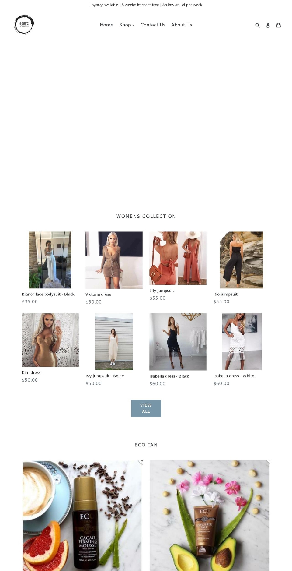 gemsboutiquenz.com — Shopify storefront screenshot