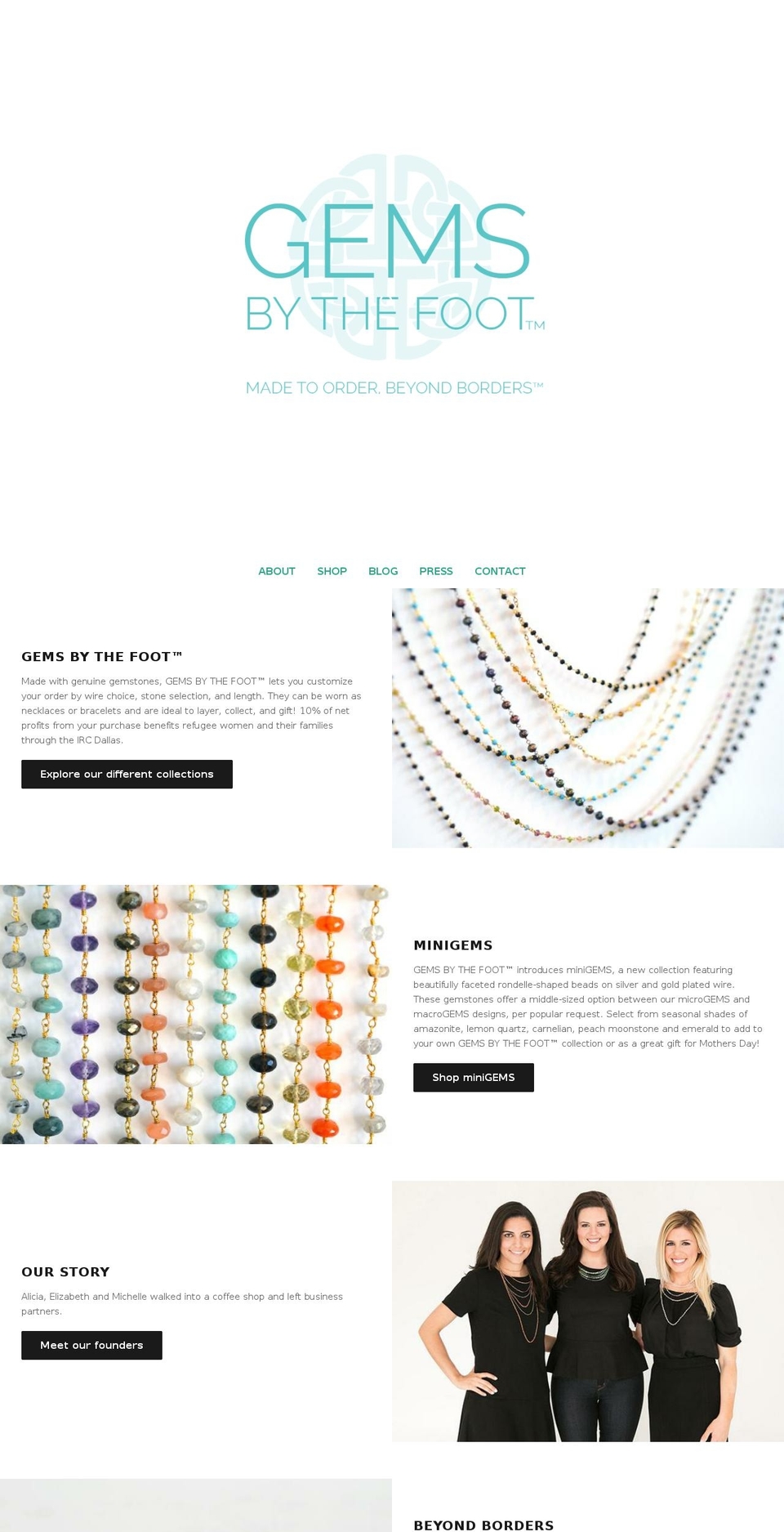 gemsbythefoot.com shopify website screenshot