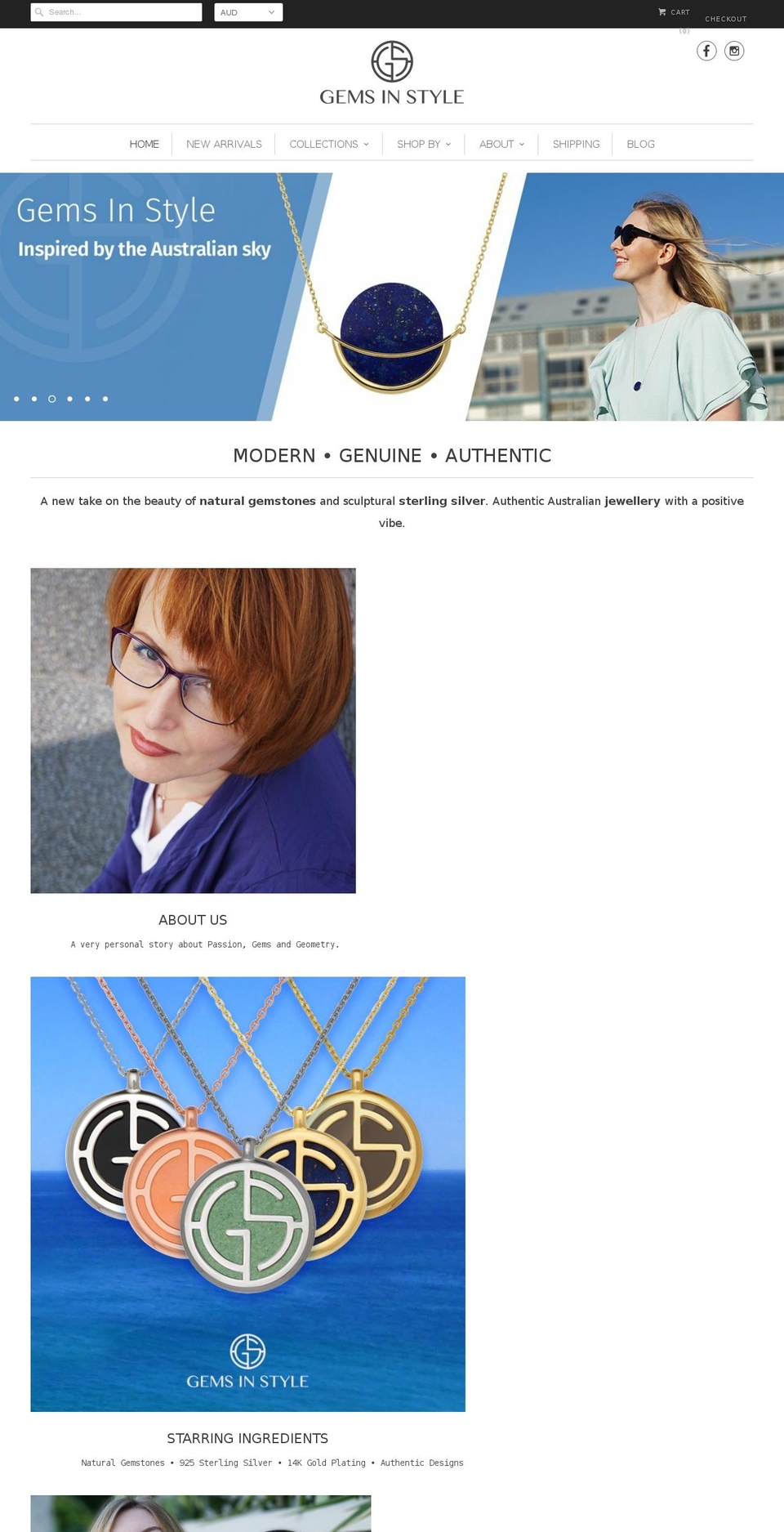 gemsinstyle.com — Shopify storefront screenshot