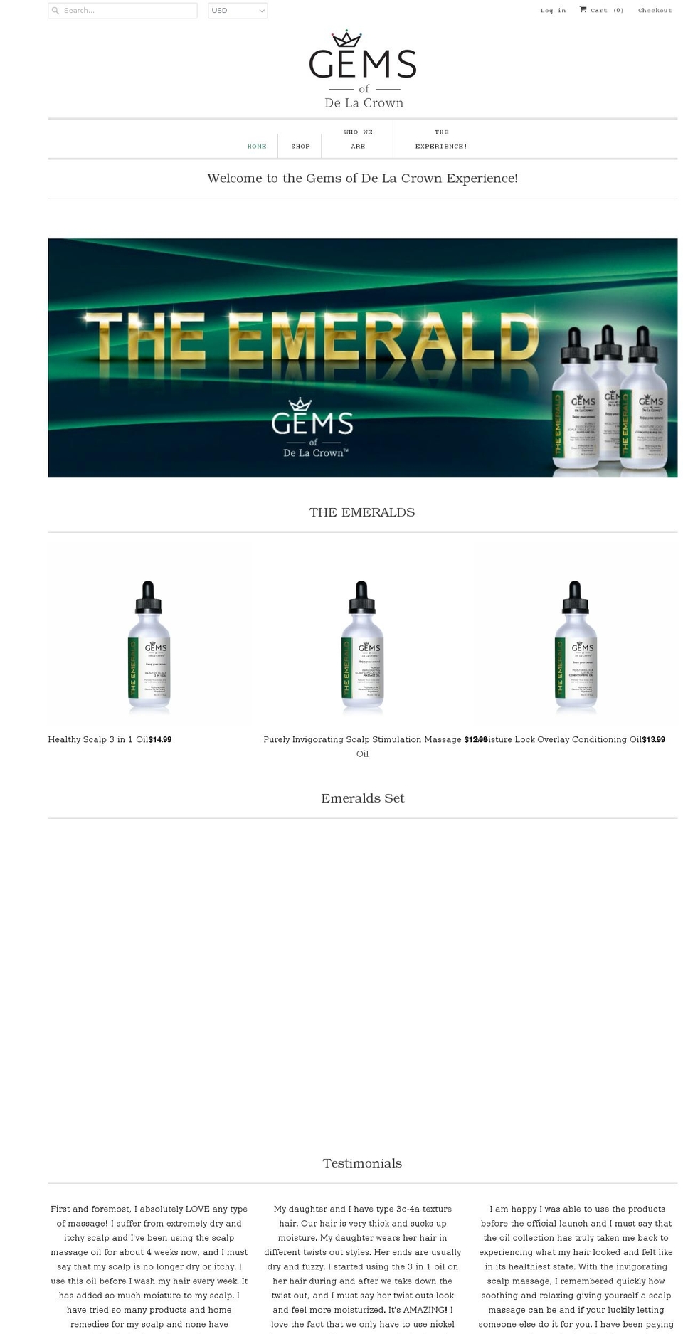 gemsofdelacrown.com shopify website screenshot