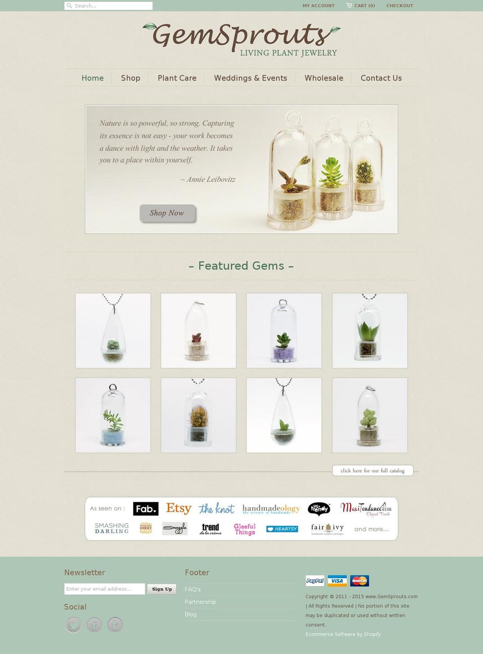 gemsprouts.com shopify website screenshot