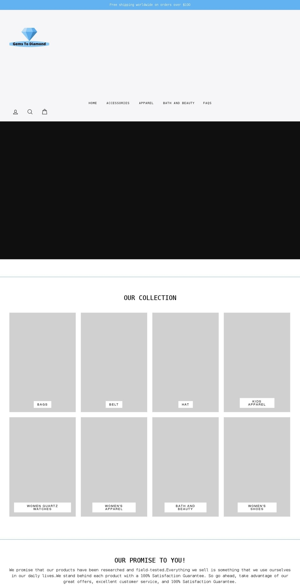 gemstodiamond.com shopify website screenshot