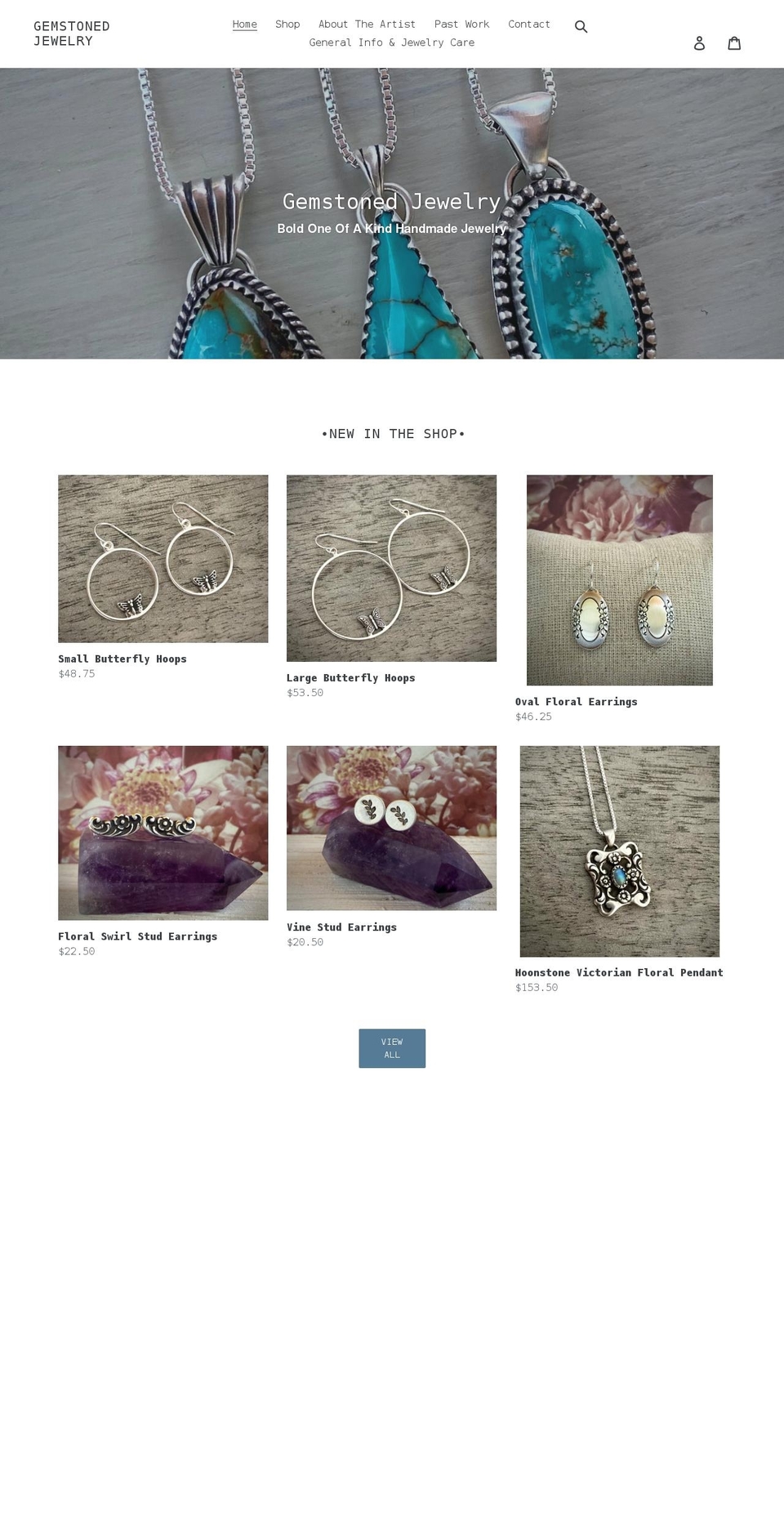 gemstonedjewelry.com shopify website screenshot