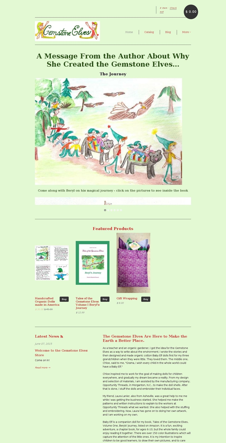 gemstoneelves.com shopify website screenshot