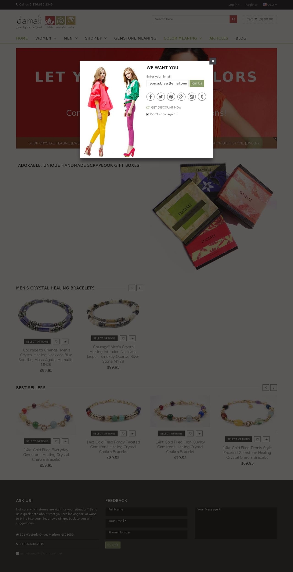 Be Yours Shopify theme site example gemstonegifts.com