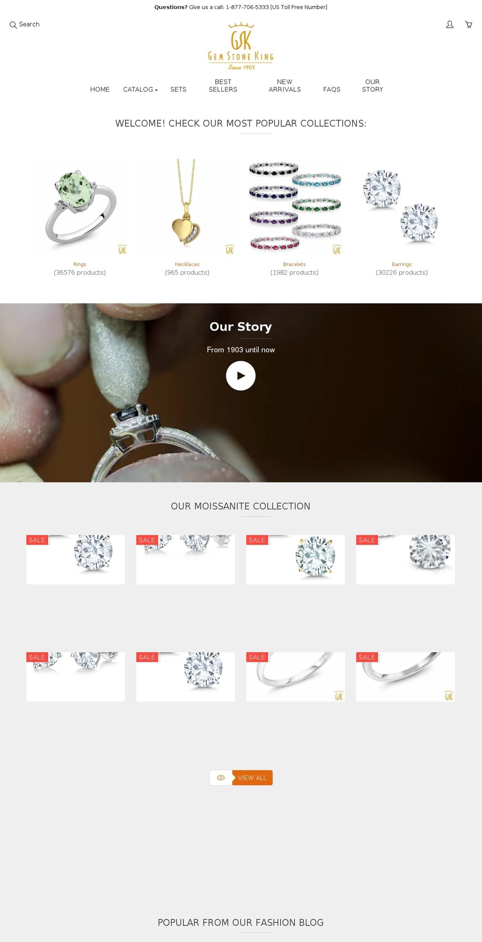 gemstoneking.co shopify website screenshot