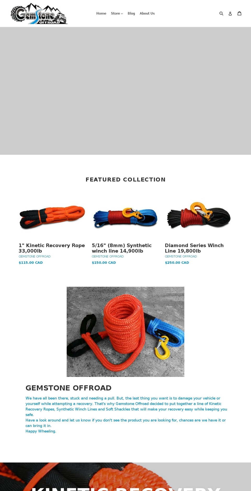 gemstoneoffroad.com shopify website screenshot