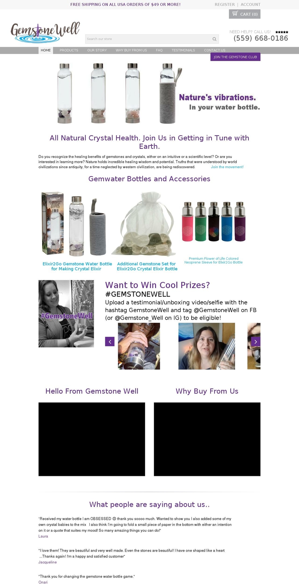 gemstonewell.com — Shopify storefront screenshot
