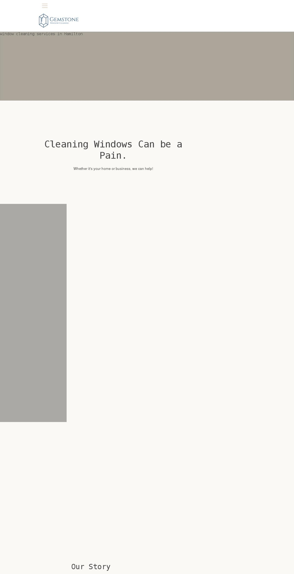 gemstonewindowcleaning.com shopify website screenshot