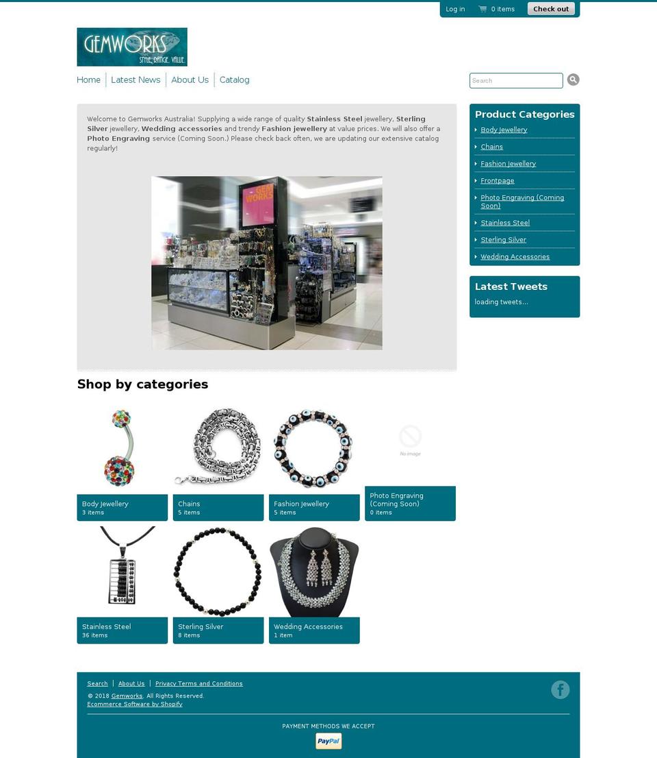 gemworks.biz shopify website screenshot