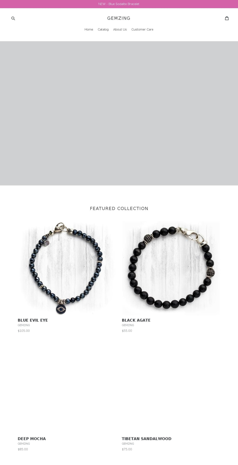 gemzing.com — Shopify storefront screenshot