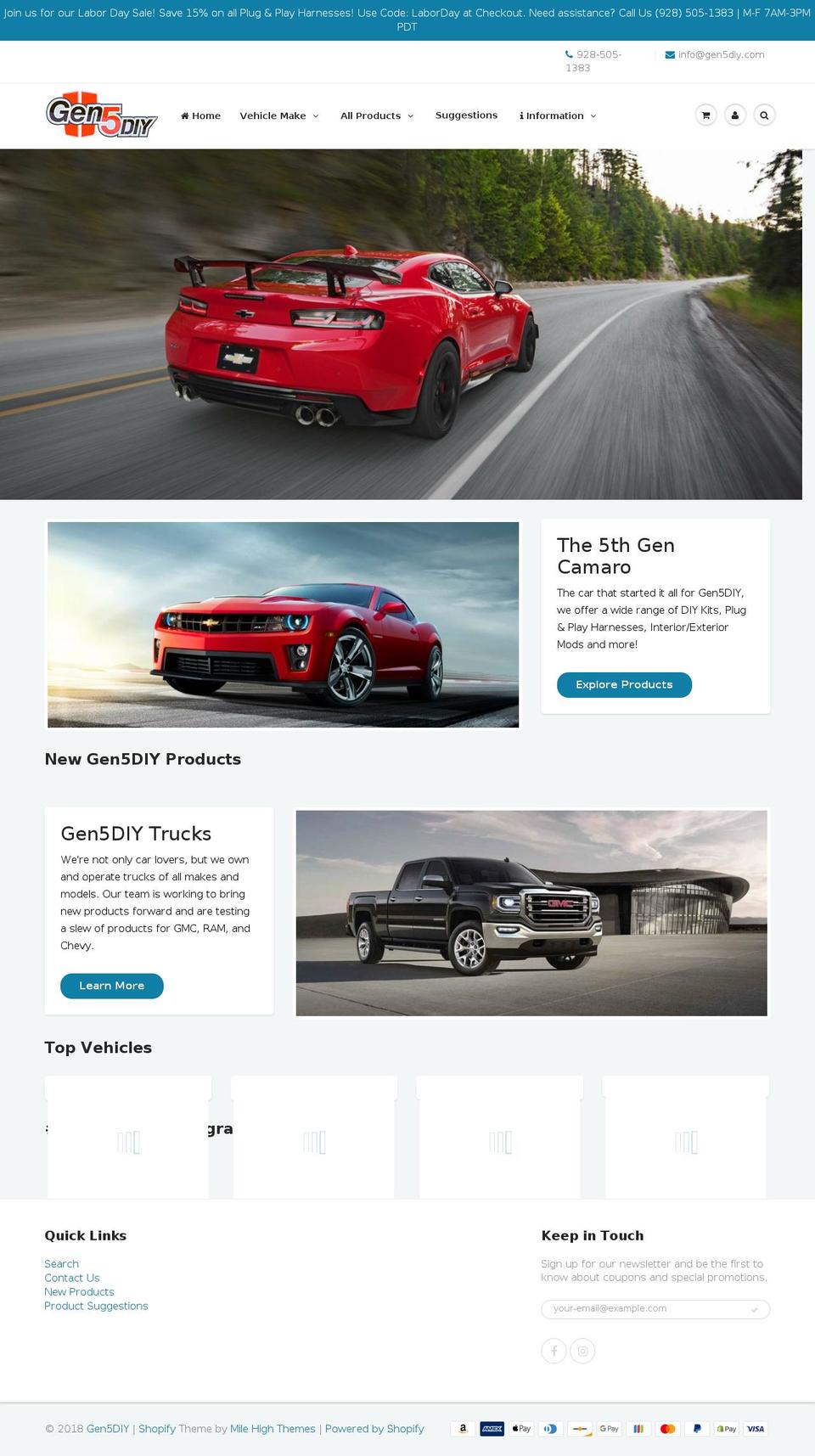 gen6diy.com shopify website screenshot