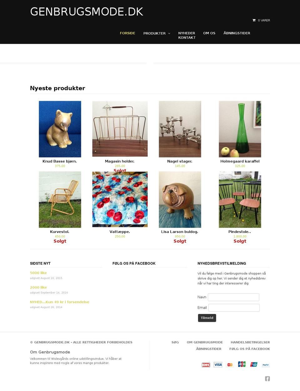 limitless Shopify theme site example genbrugsmode.dk