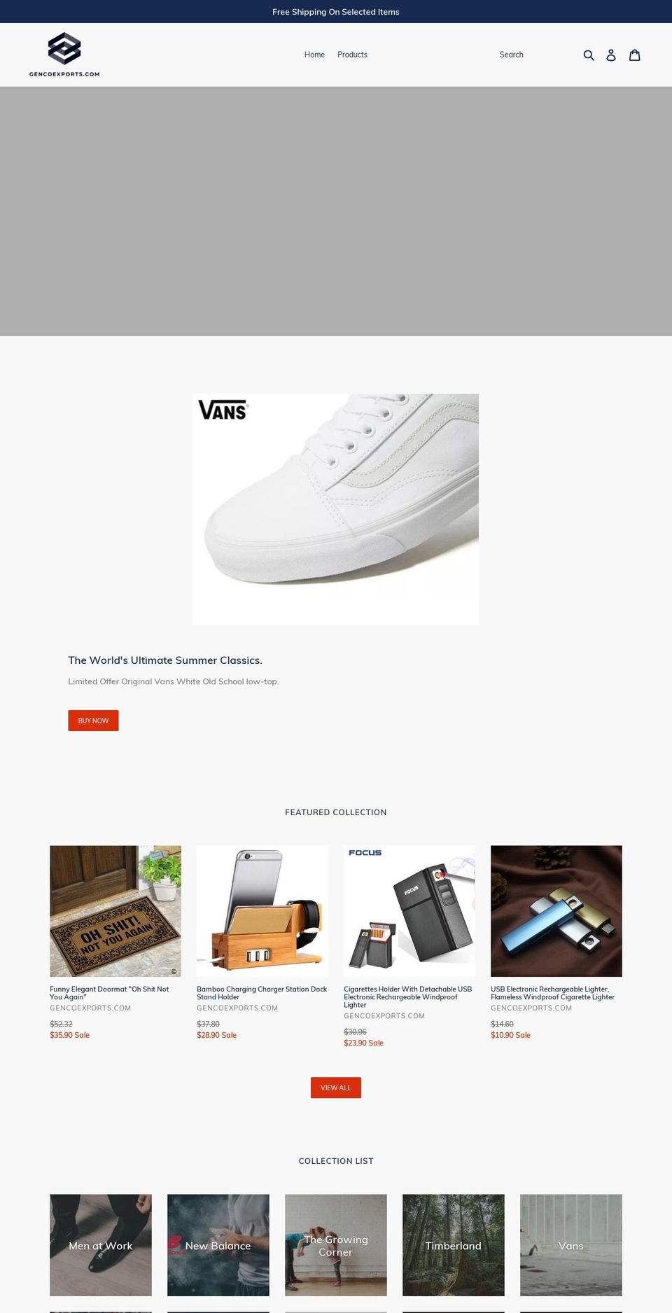 gencoexports.com — Shopify storefront screenshot