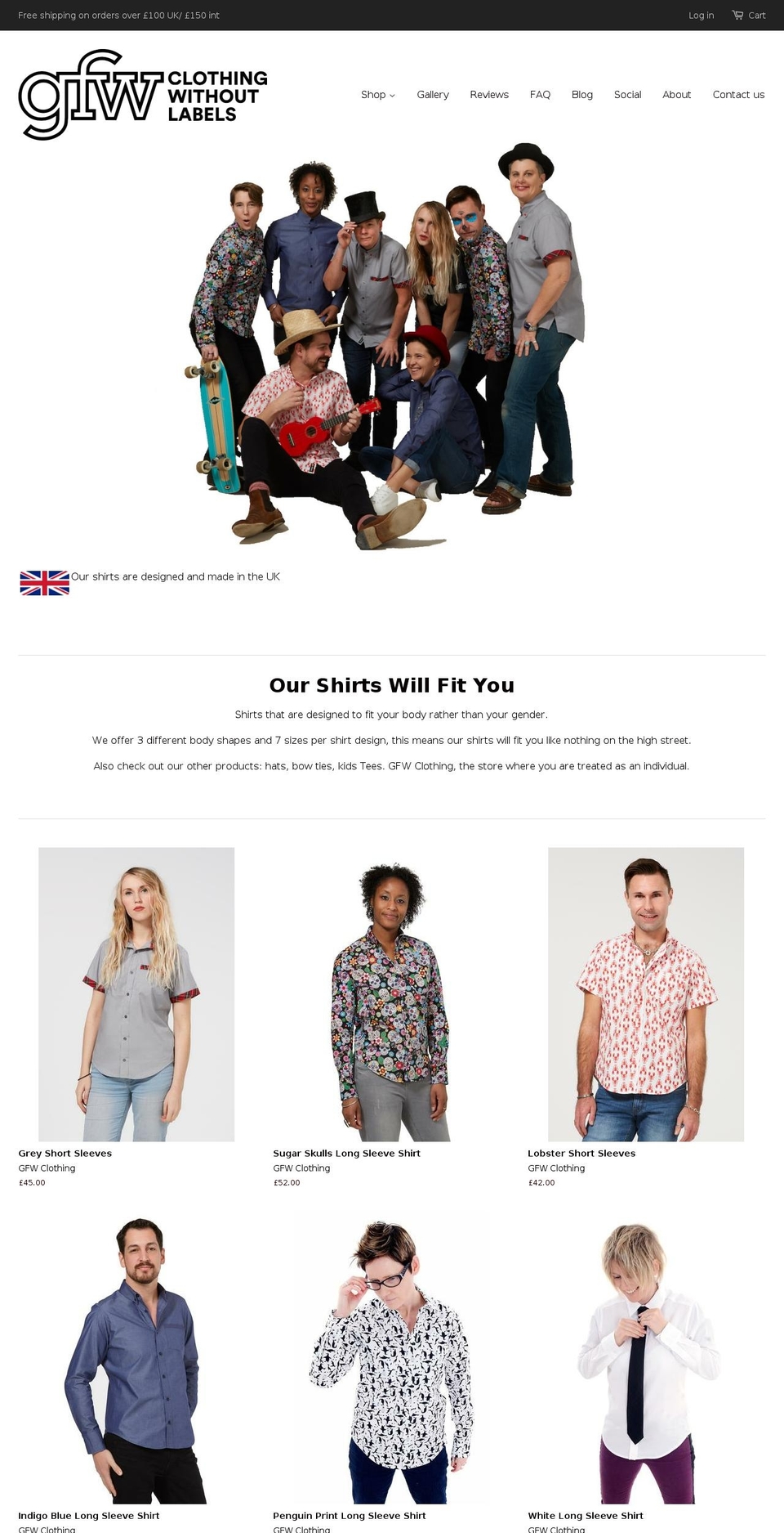 genderfreeworld.com shopify website screenshot