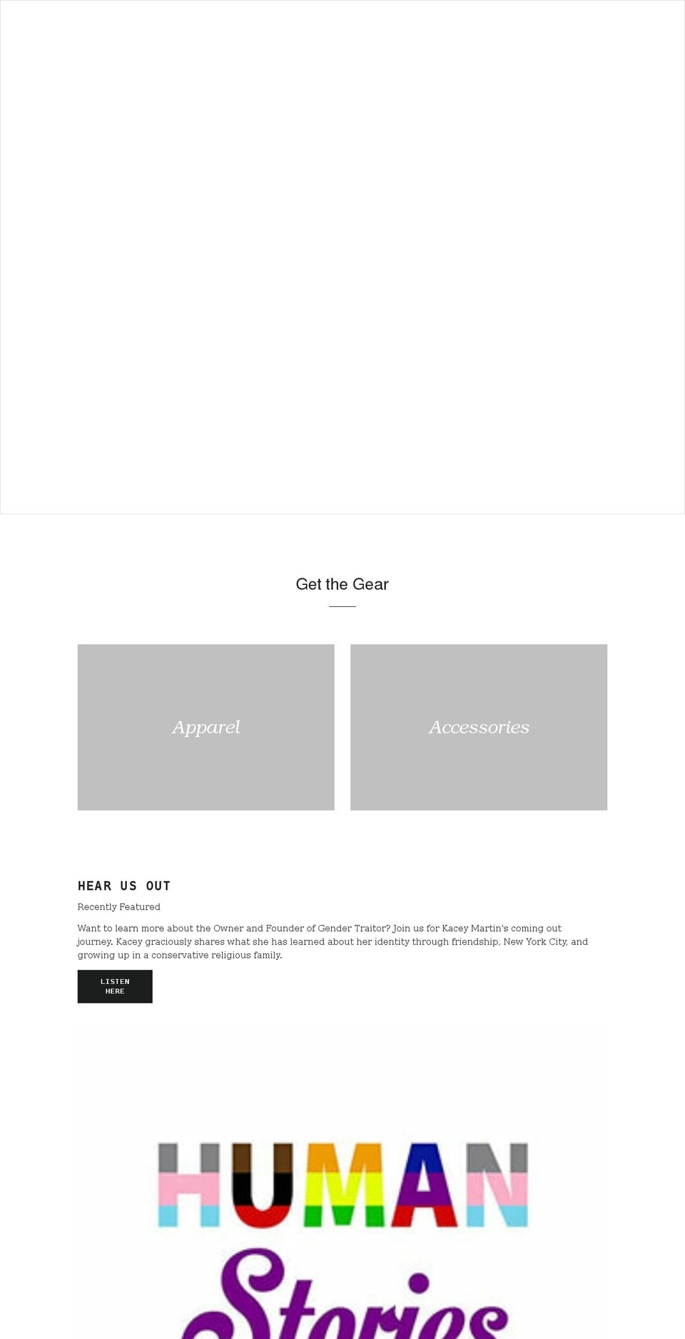 gendertraitorshop.com shopify website screenshot