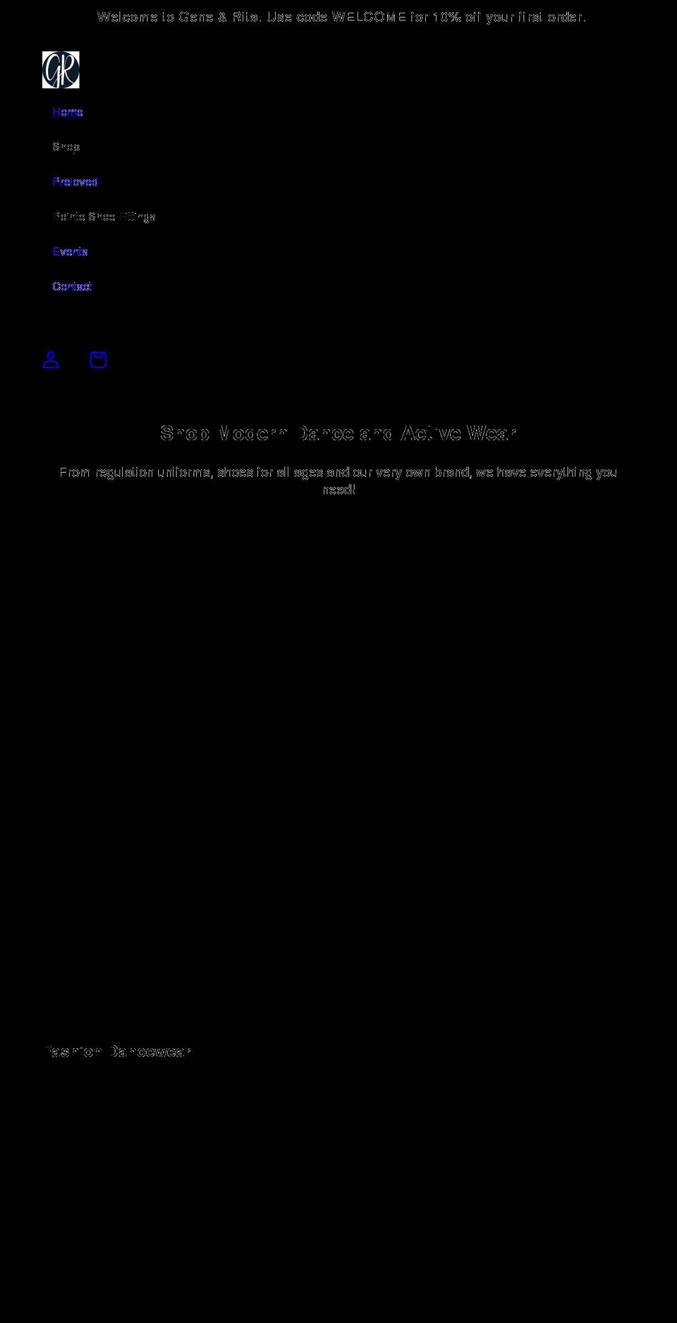 geneandrita.co.uk shopify website screenshot