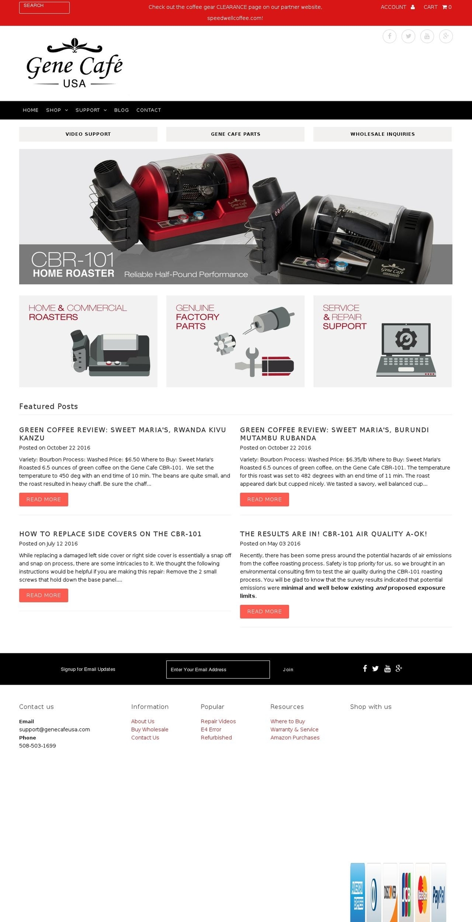 genecafeusa.com shopify website screenshot