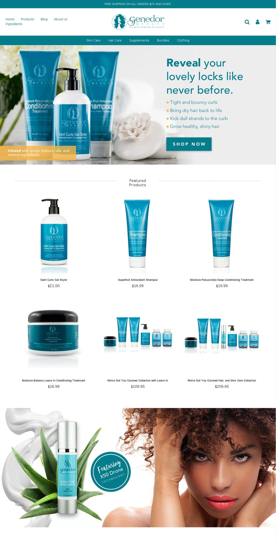 genedorbeauty.com — Shopify storefront screenshot