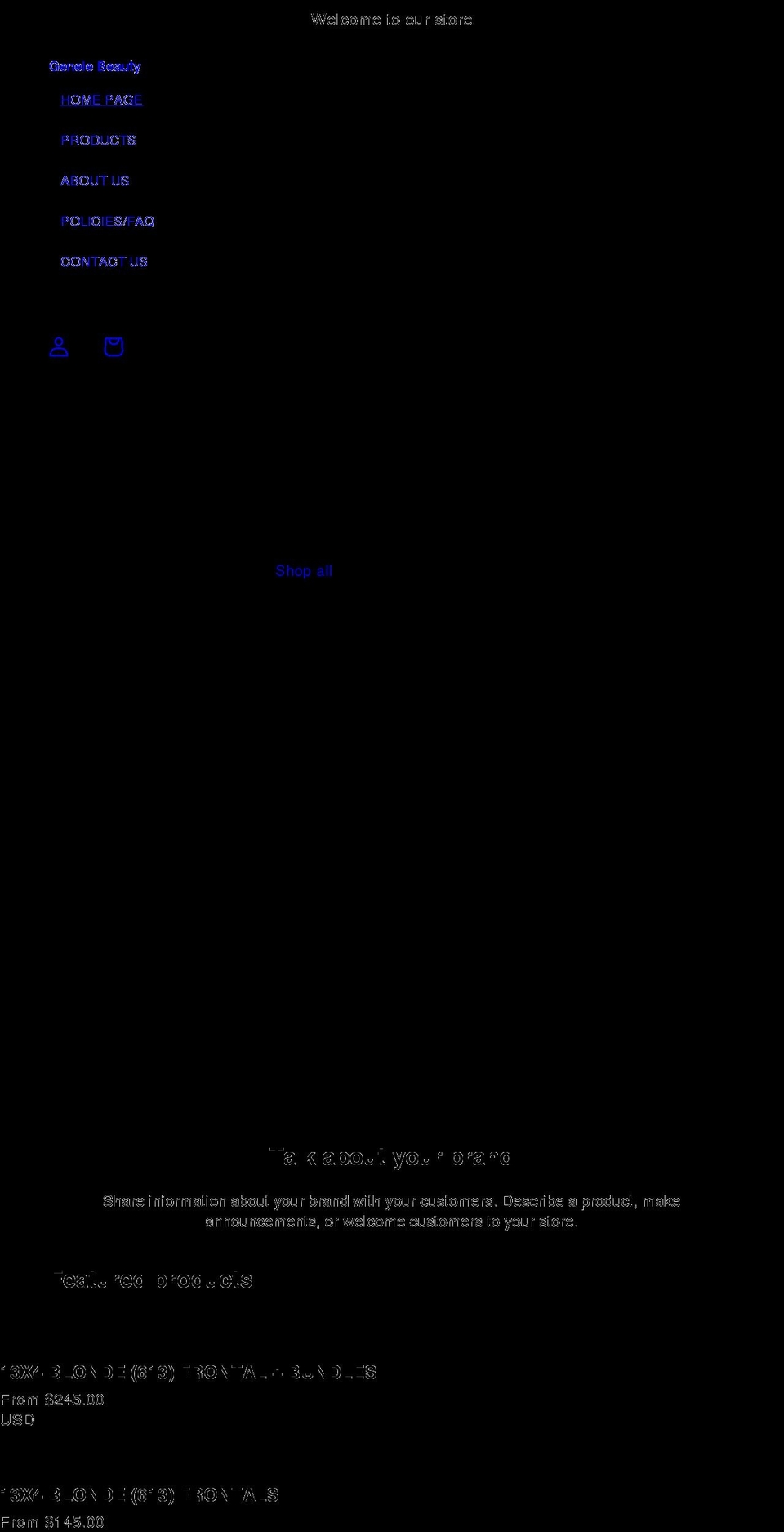 genelehairbeauty.com shopify website screenshot