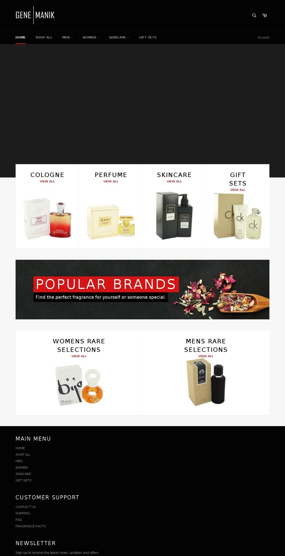genemanik.com — Shopify storefront screenshot