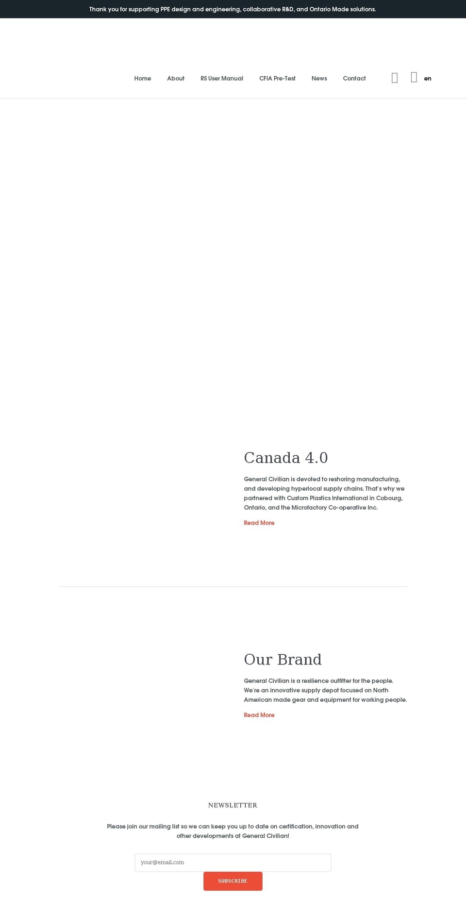 general-civilian.myshopify.com shopify website screenshot
