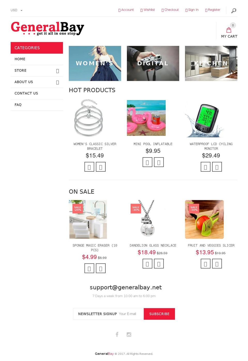 generalbay.net shopify website screenshot