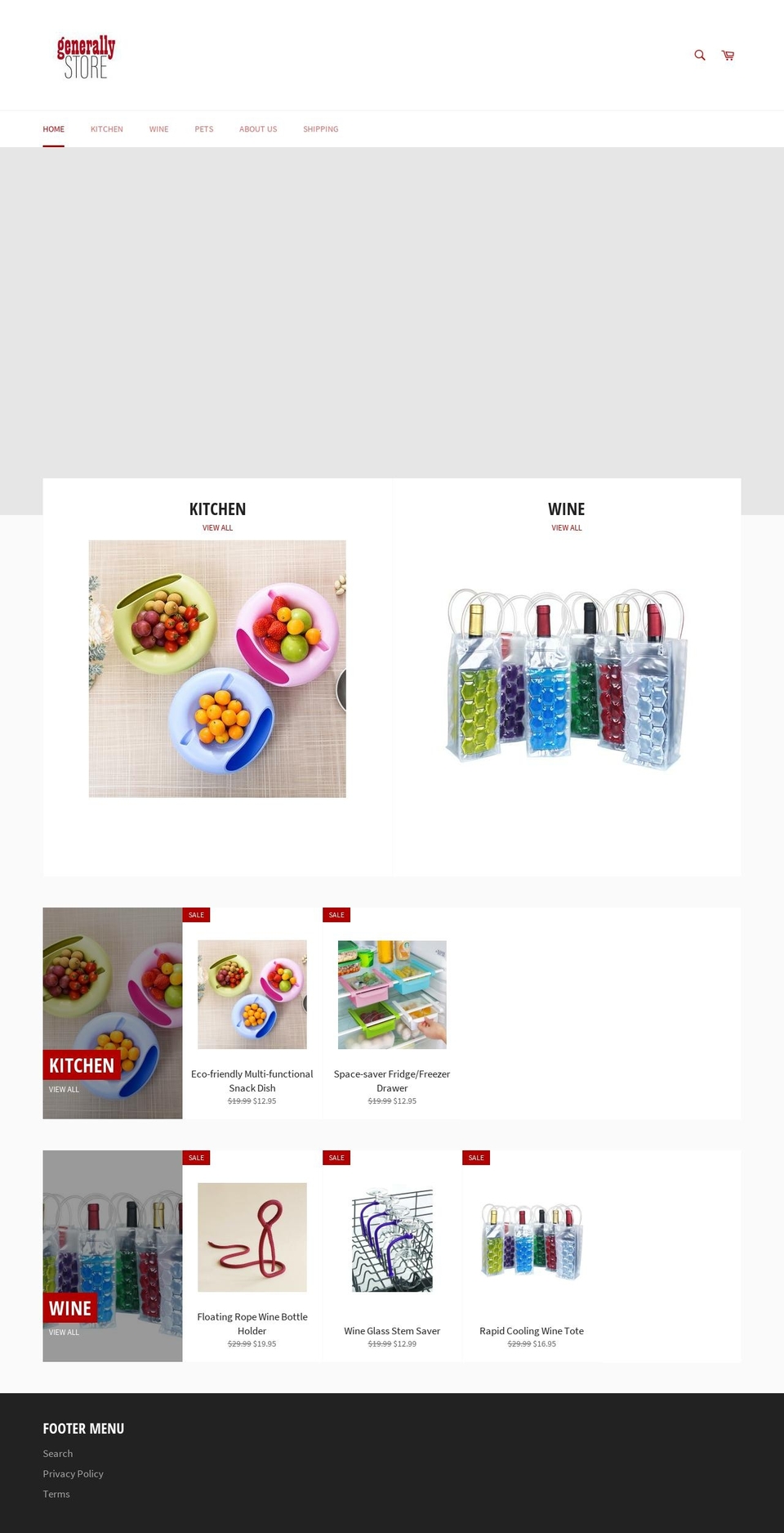 generallystore.com — Shopify storefront screenshot