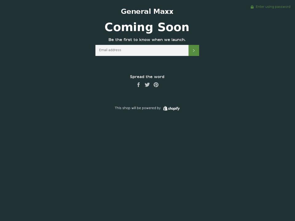 generalmaxx.com — Shopify storefront screenshot