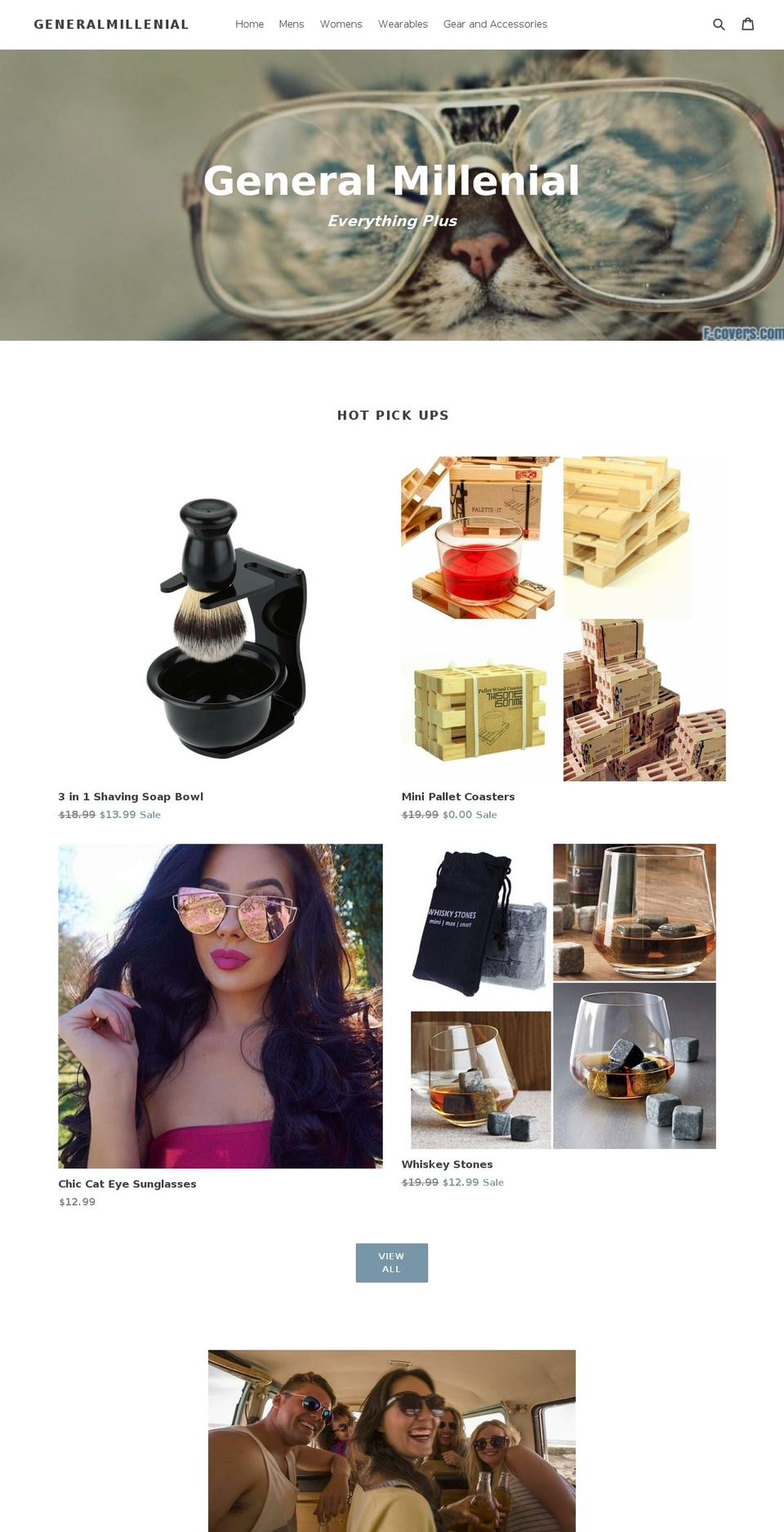 generalmillenial.com — Shopify storefront screenshot