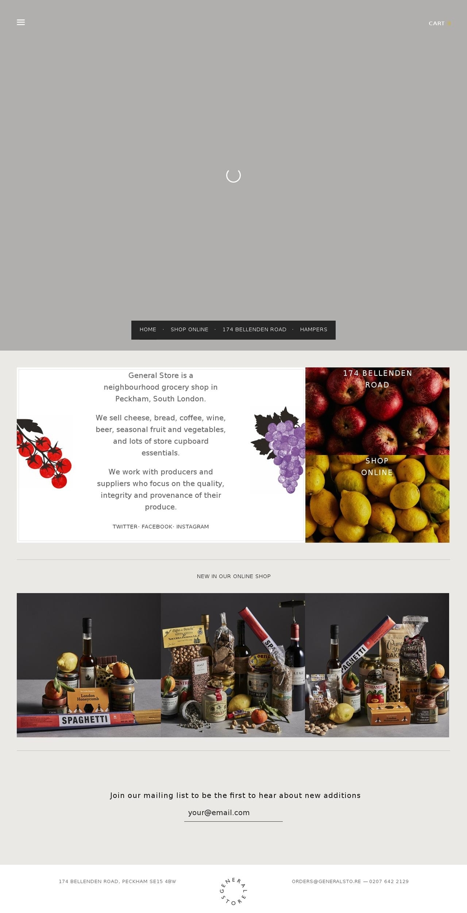 generalsto.re shopify website screenshot