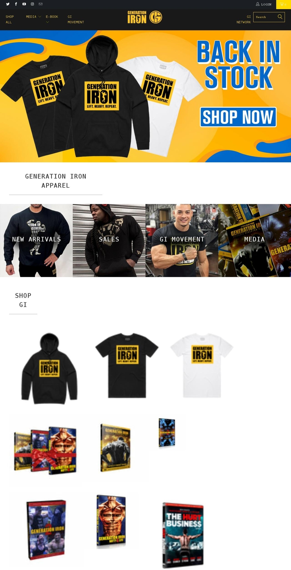 generation-iron-shop.myshopify.com — Shopify storefront screenshot