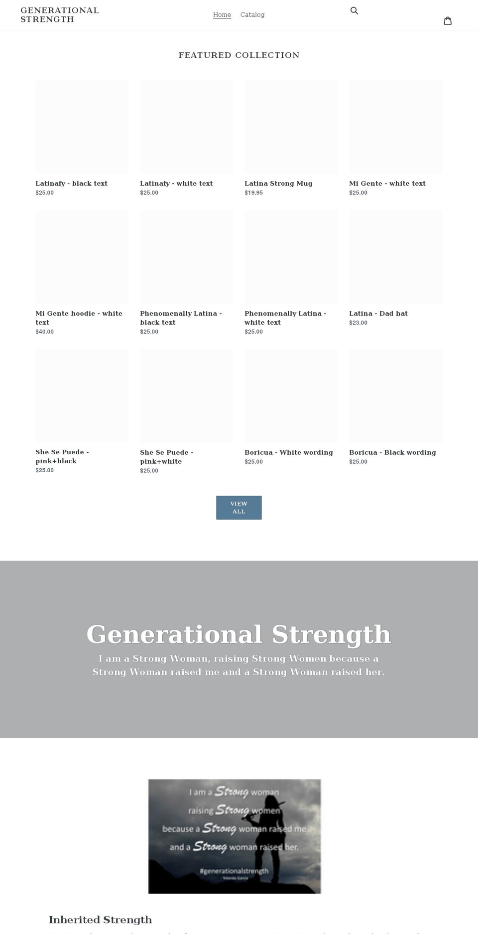 generationalstrength.com shopify website screenshot