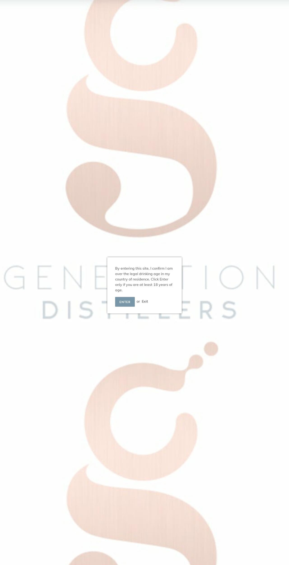 generationdistillers.co.uk shopify website screenshot