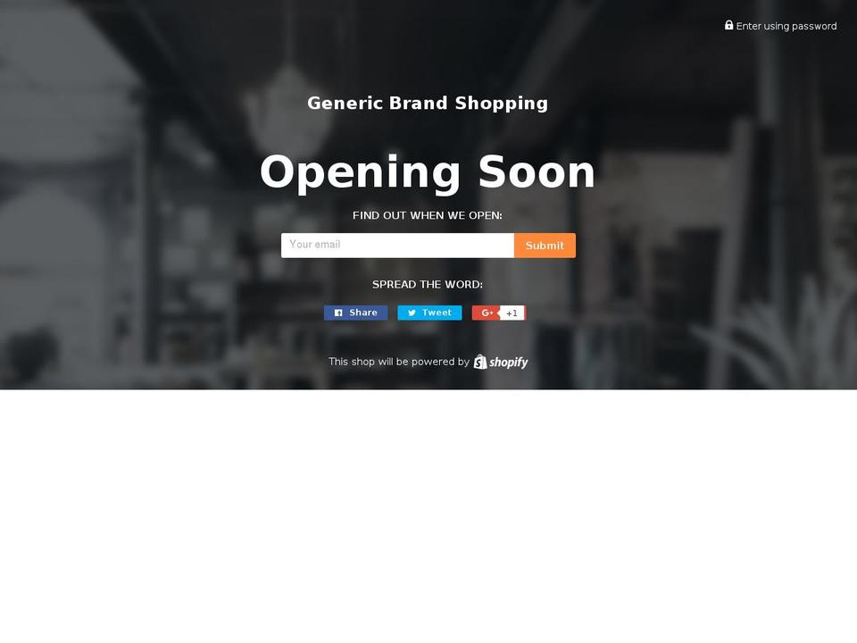 genericbrandshopping.com shopify website screenshot