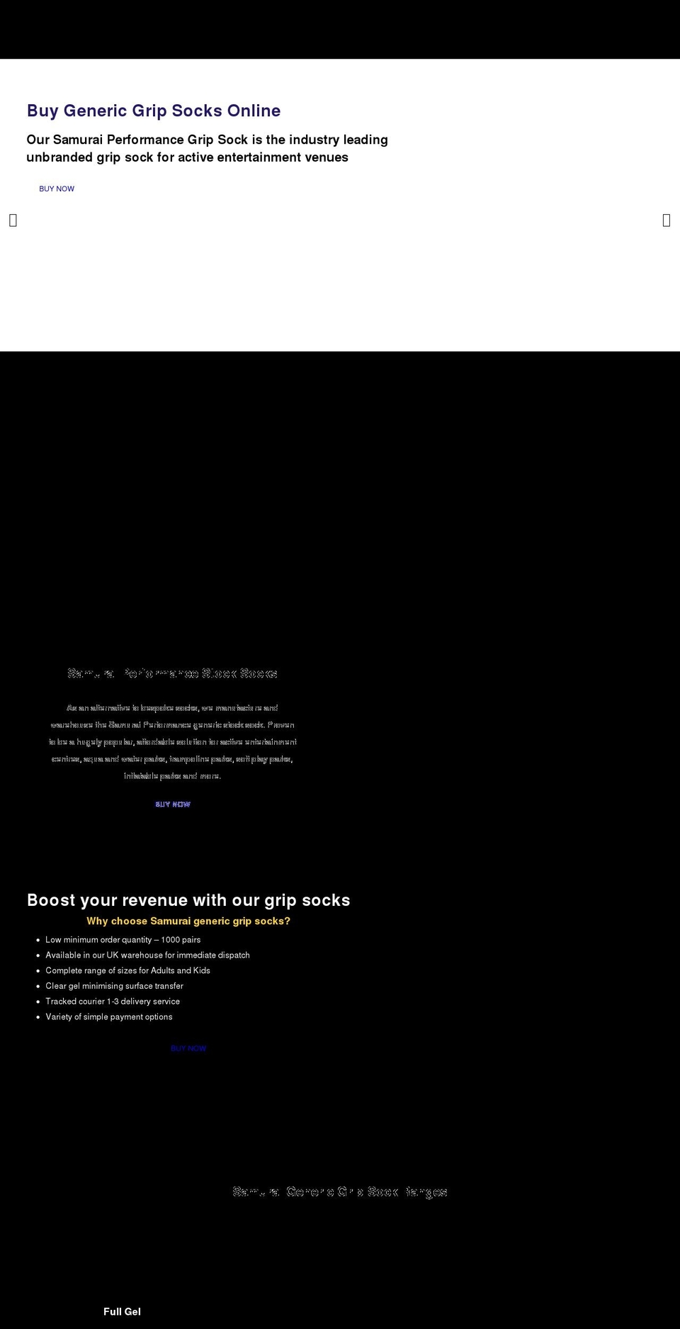genericgripsocks.co.uk shopify website screenshot