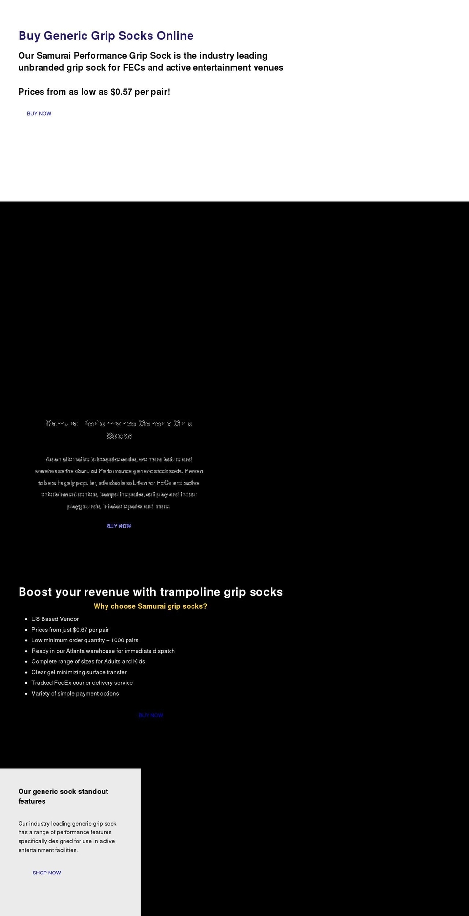 genericgripsocks.com shopify website screenshot