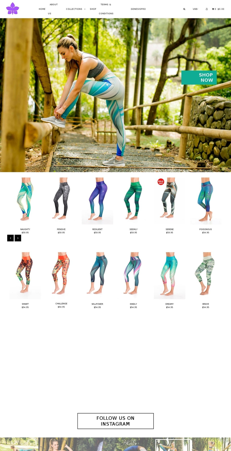 genesisactivewear.com shopify website screenshot