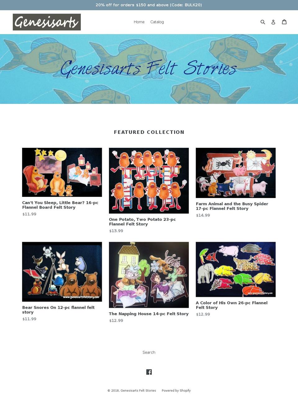 genesisartsfeltstory.com — Shopify storefront screenshot